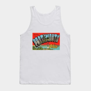 Greetings from Portsmouth Ohio, Vintage Large Letter Postcard Tank Top